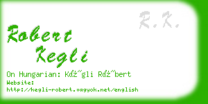 robert kegli business card